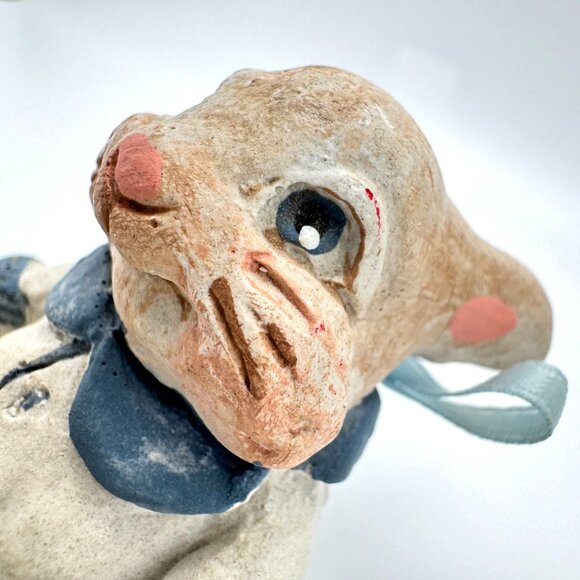 Dreamsicles Easter Rabbit Bunny Cast Art Signed Kristin Handpainted Ceramic Vtg - Picture 2 of 9